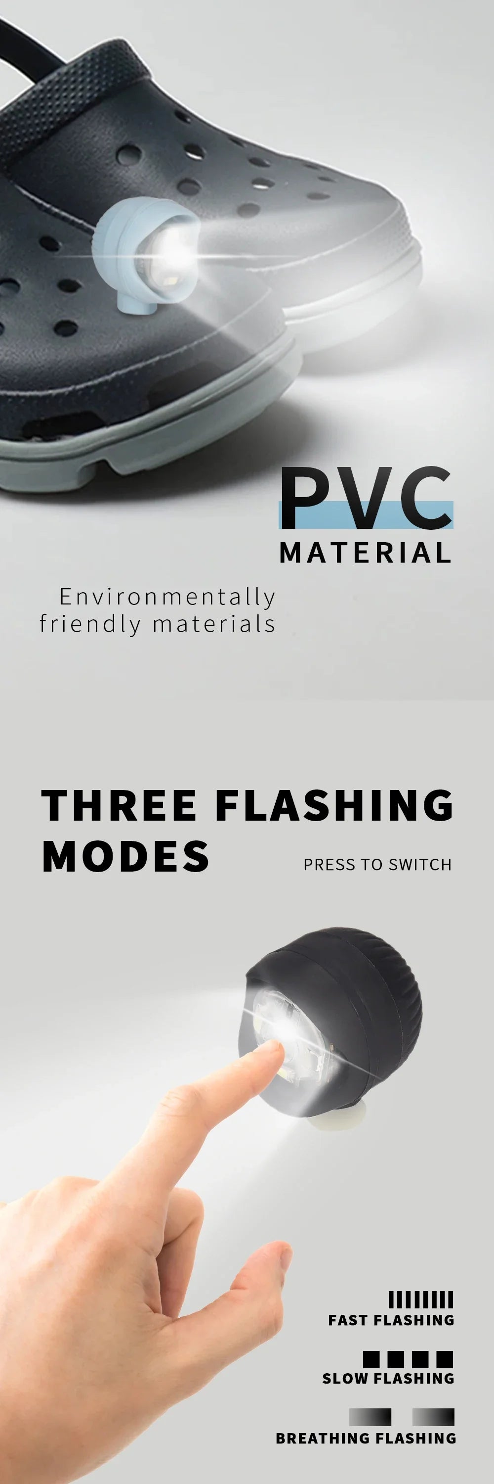 Women LED Shoe Light Charms Rainbow