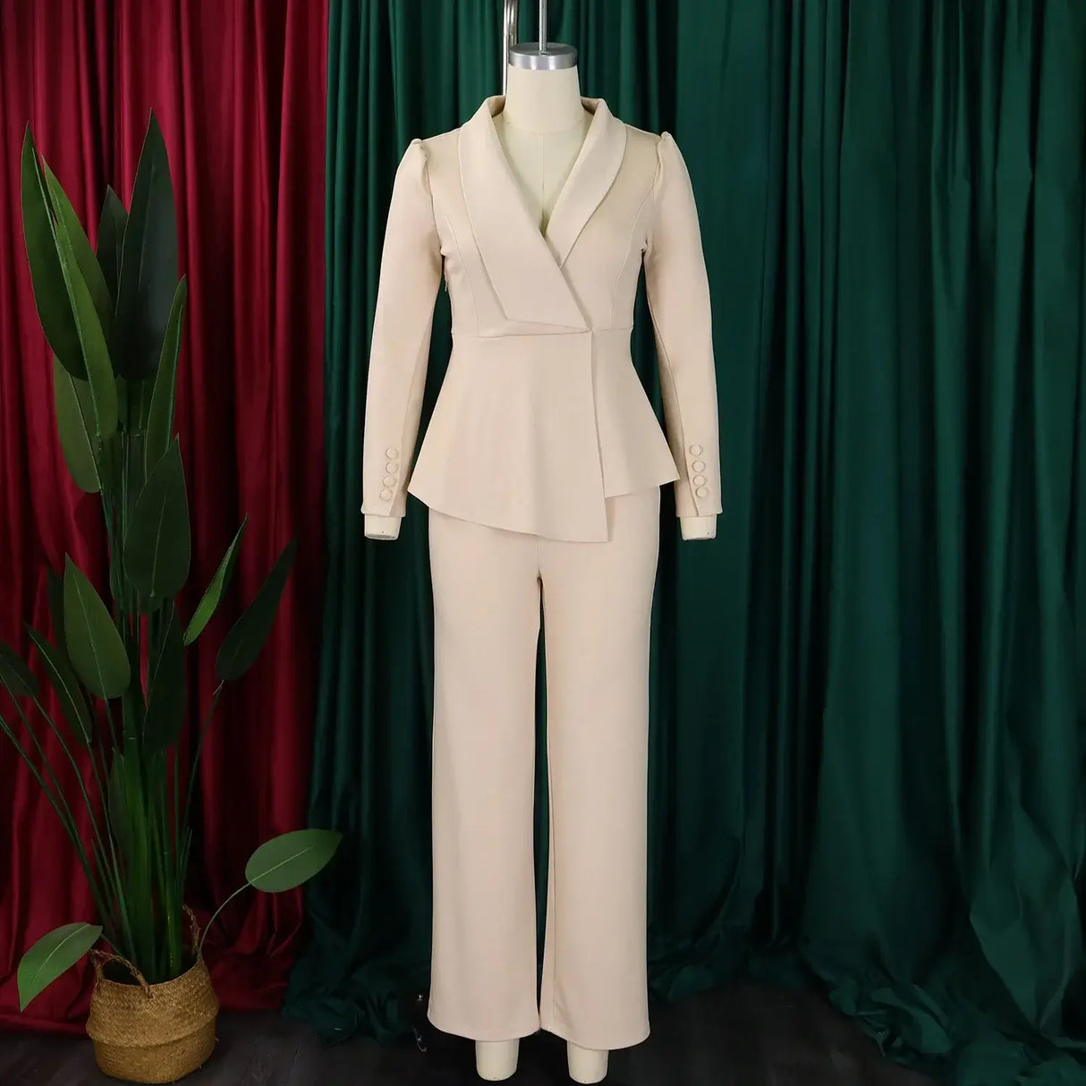 Women Plus Size Long Sleeve Pants Set