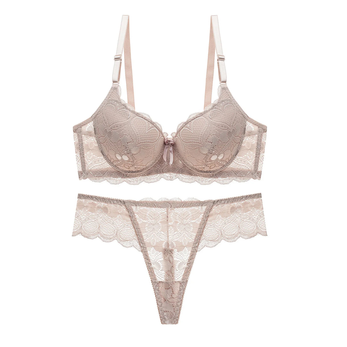 طقم جوارب نسائية من الدانتيل المزهر