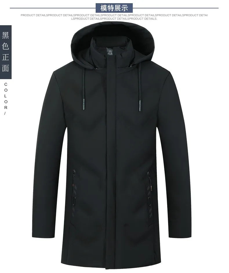 Men Thick Hooded Parka Jacket
