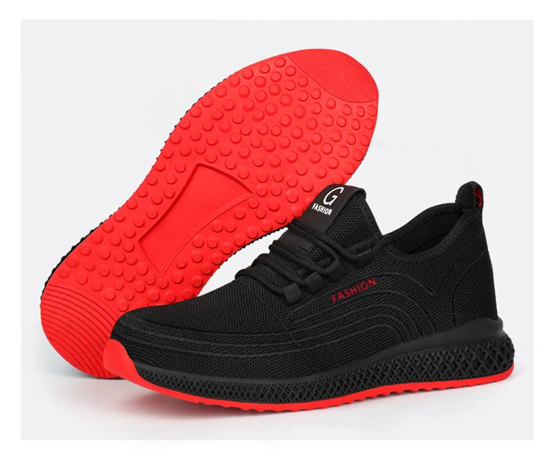 حذاء رياضي خفيف الوزن من Manlegu Air Mesh للسلامة