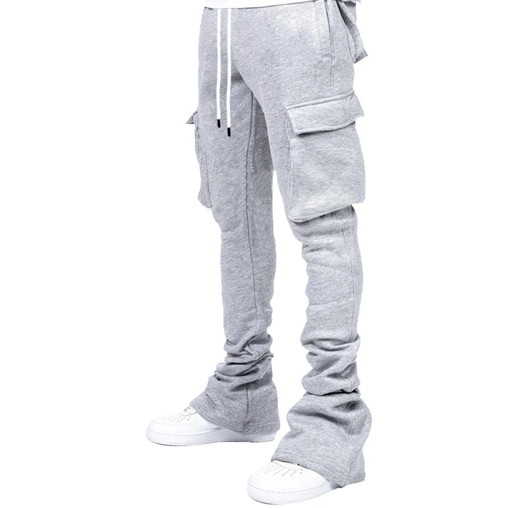 Men's Plus Size Stacked Cargo Pants – Fleece Streetwear
