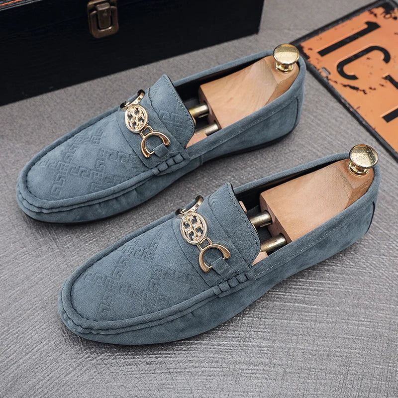 Men Solid Color Big Size Loafers