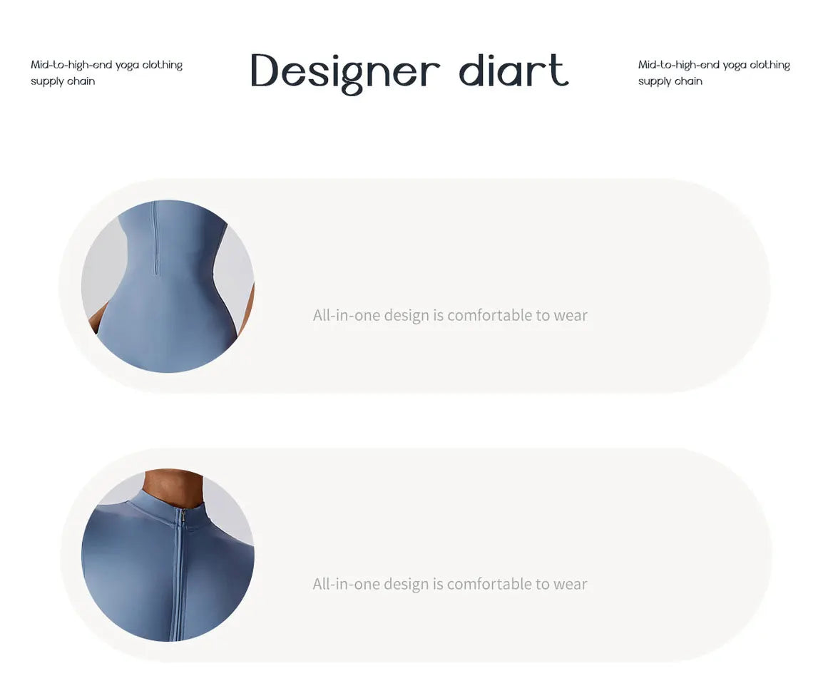 جمبسوت يوغا صيفي بسحاب للنساء