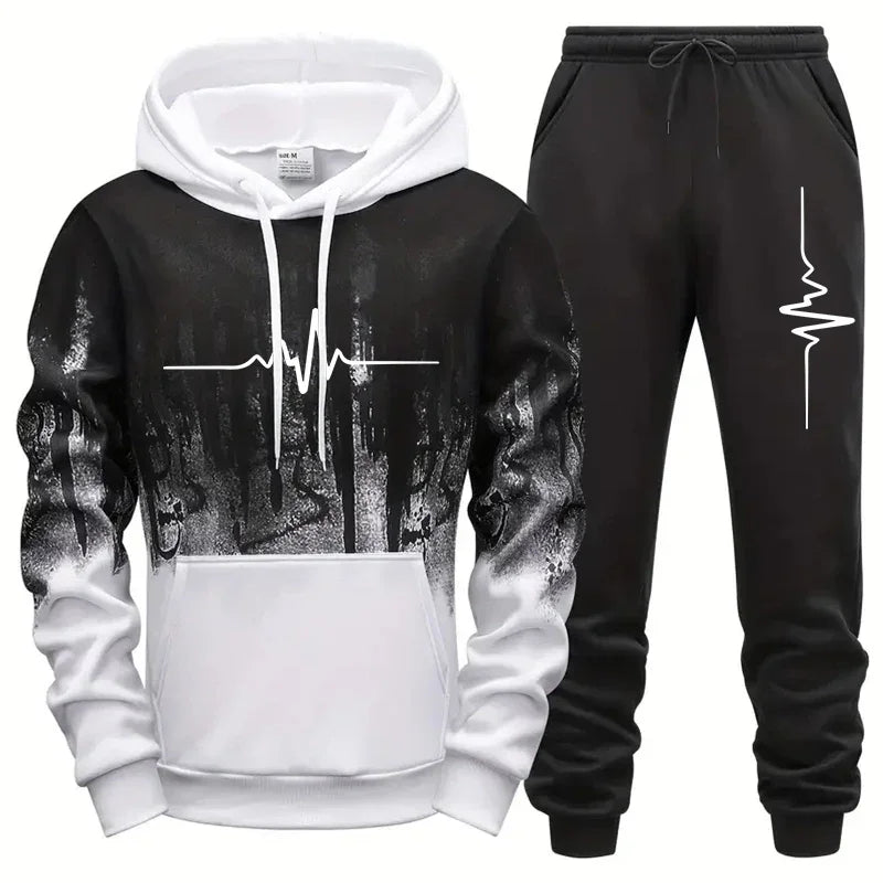 Men's Casual Jogging Tracksuit Set