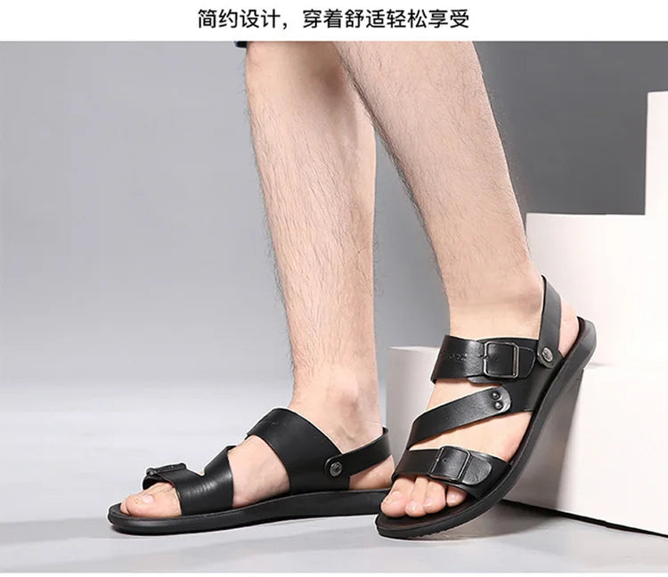 Men Soft Sole Leather Sandals