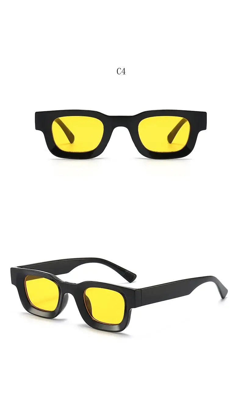 نظارة شمسية صغيرة مستطيلة بإطار سميك