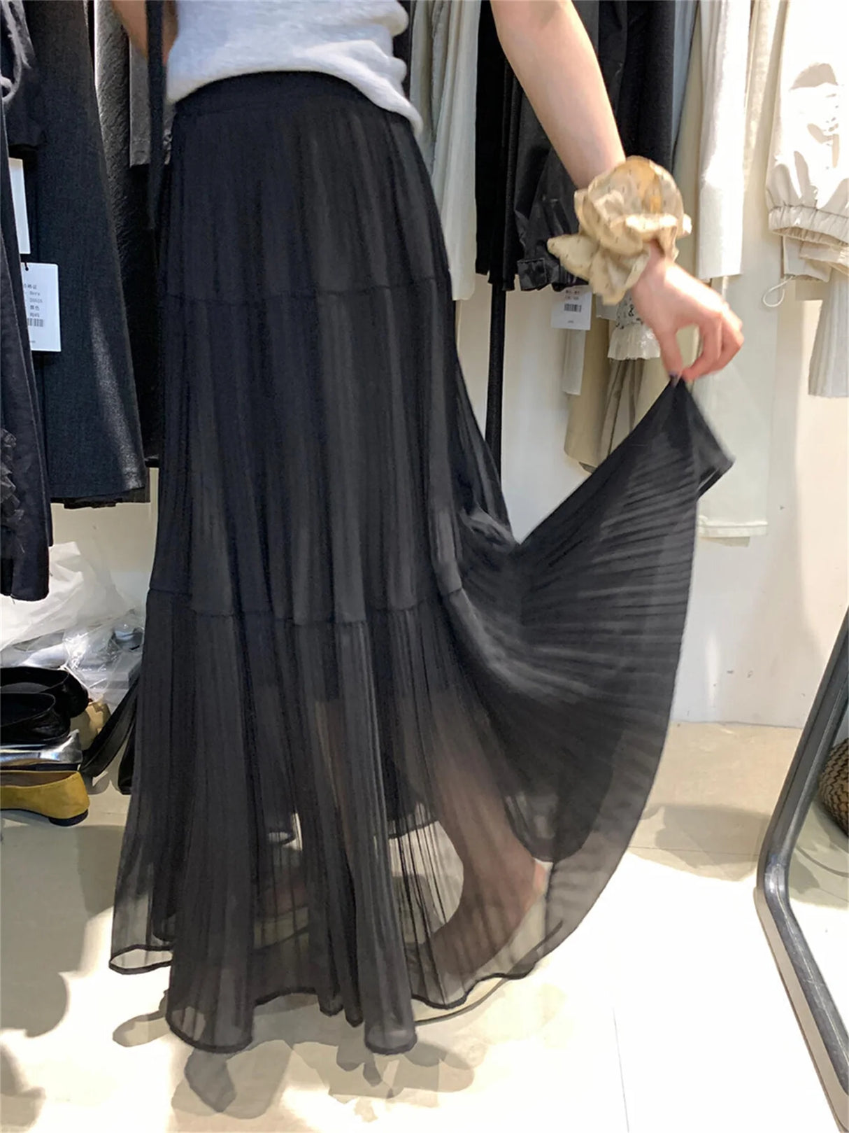 Women Boho Print Maxi Skirt