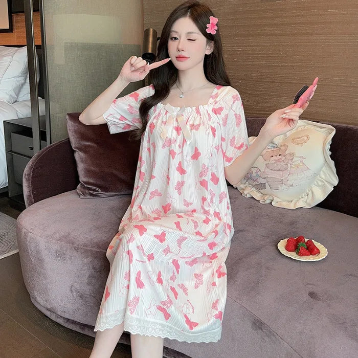 Women 5XL Cotton Sleep Dress