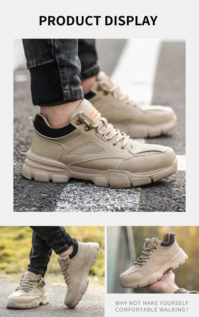 أحذية رياضية آمنة للعمل مصنوعة من أسلاك الفولاذ للرجال