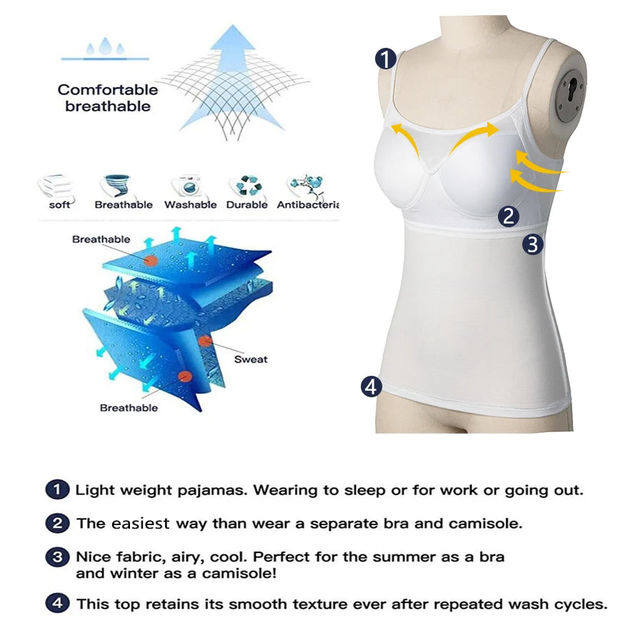 Breathable Yoga Camisole with Chest Pad