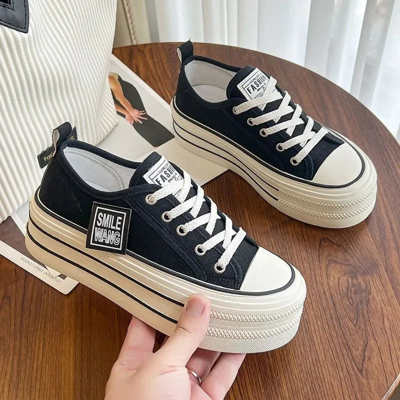 Women Canvas Shoes Lace Up Sport Sneakers