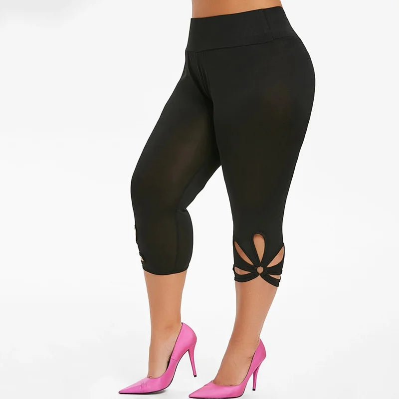 Women Plus Size Seamless Capri Leggings