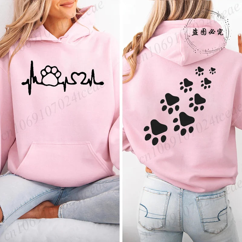 Cat Heart Graphic Hoodie