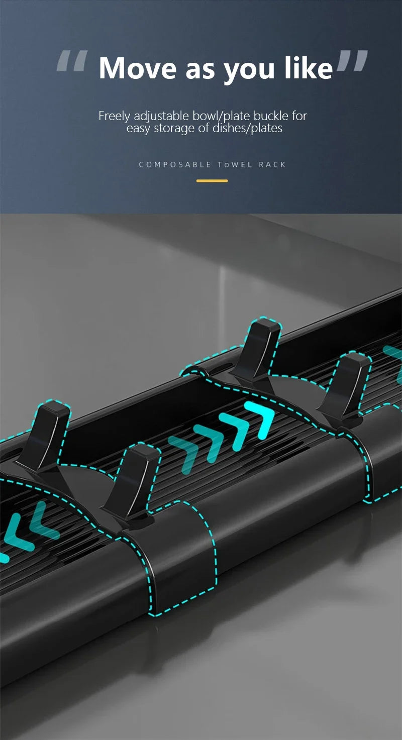 Built-In Cabinet Dish Storage Rack