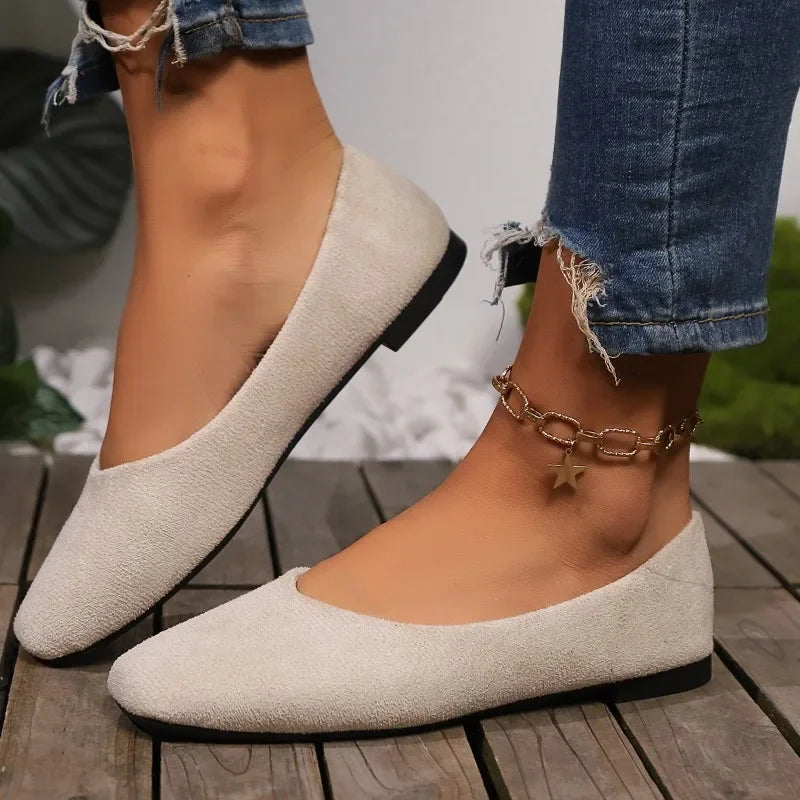 Women’s Square Toe Shallow Casual Ballet Flats