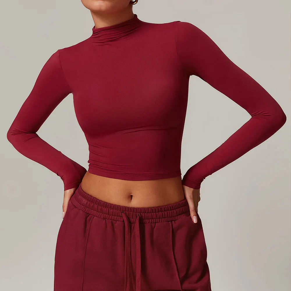 Women's Long Sleeve Yoga Shirt – Outdoor Running Fitness Top