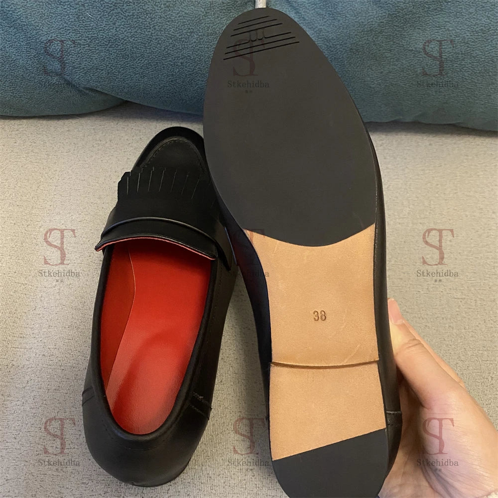 Classic Women’s Flats Leather Slip-On Loafers