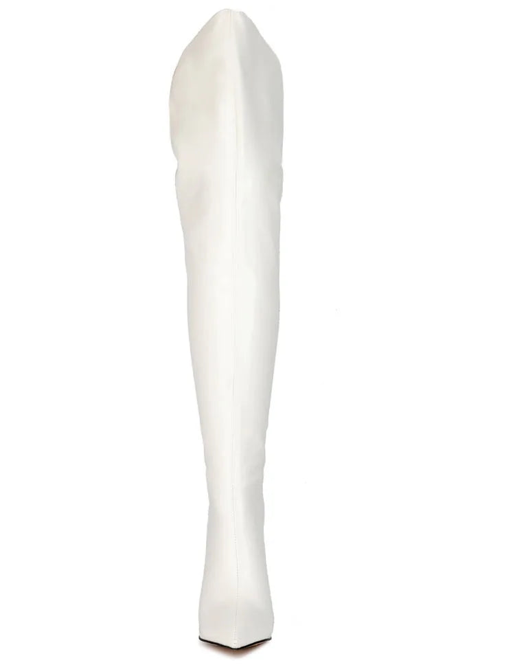 أحذية نسائية فوق الركبة - أحذية تشيلسي مثيرة بكعب عالٍ