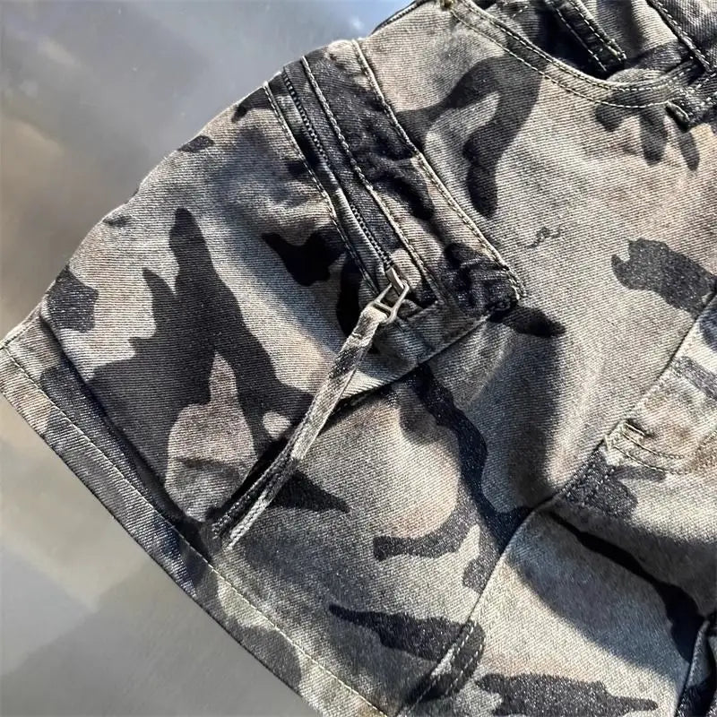 CamoChic™ – Camouflage Workwear Skirt (Mini Harajuku Hip Look)