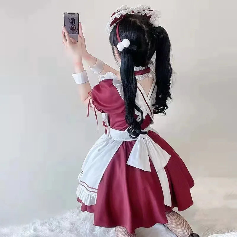 Black White Lolita Maid Costume