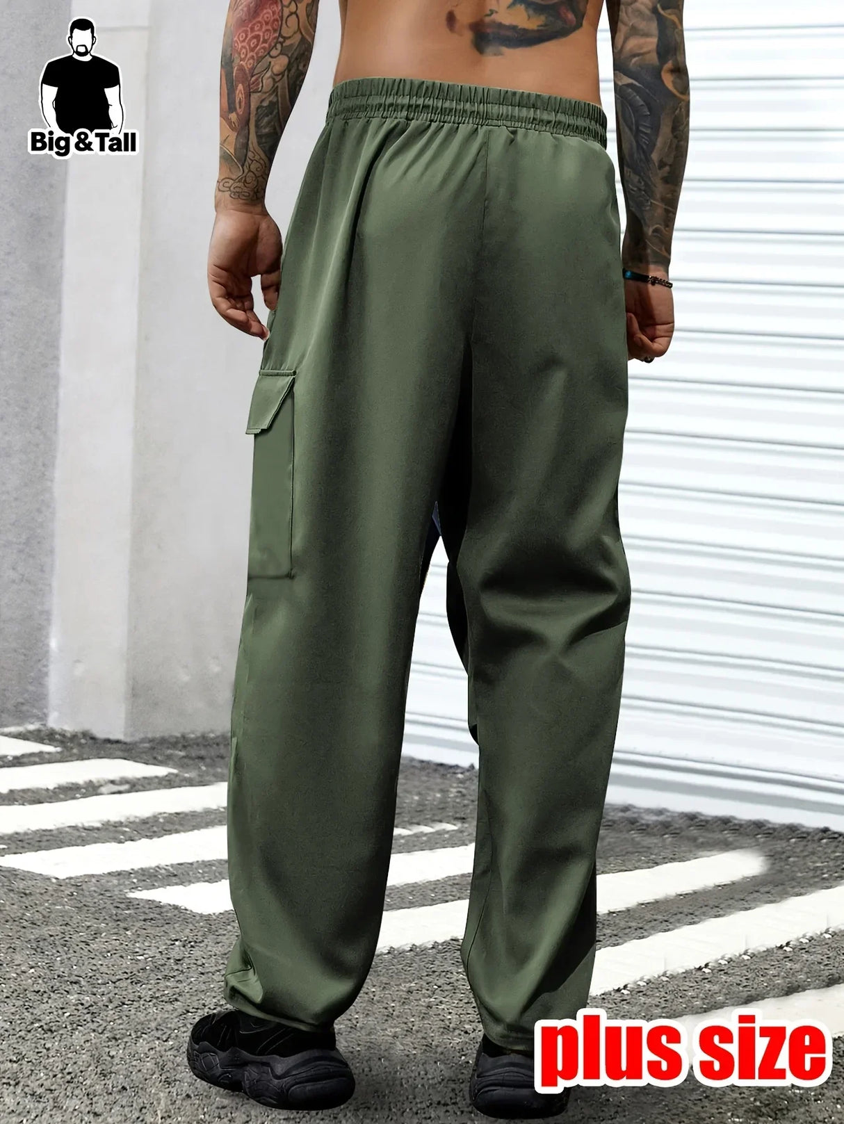 Men's Plus Size Cargo Pants – Multi Pocket