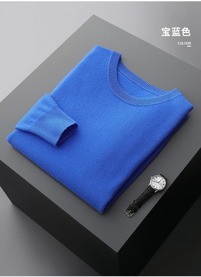 Men Merino Wool Pullover Sweater