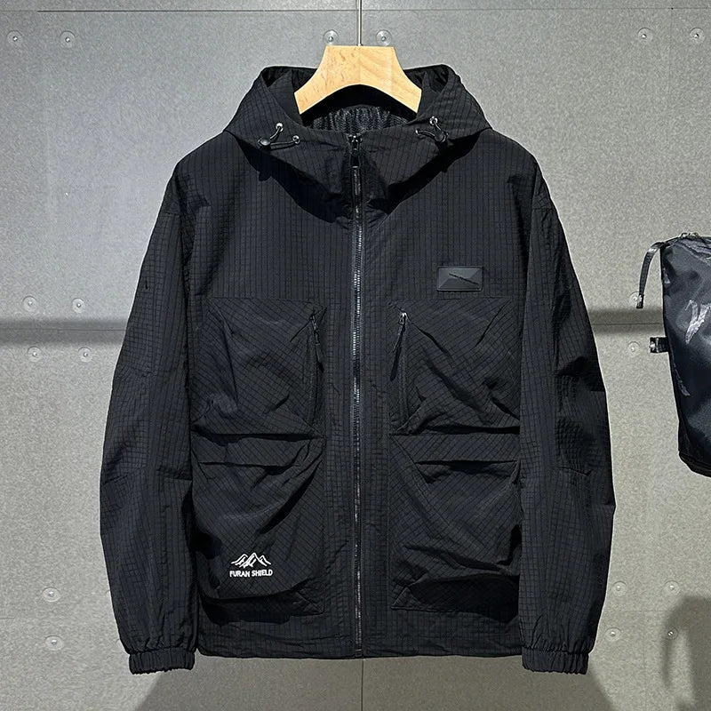 Men's Plus Size Workwear Jacket with Hood