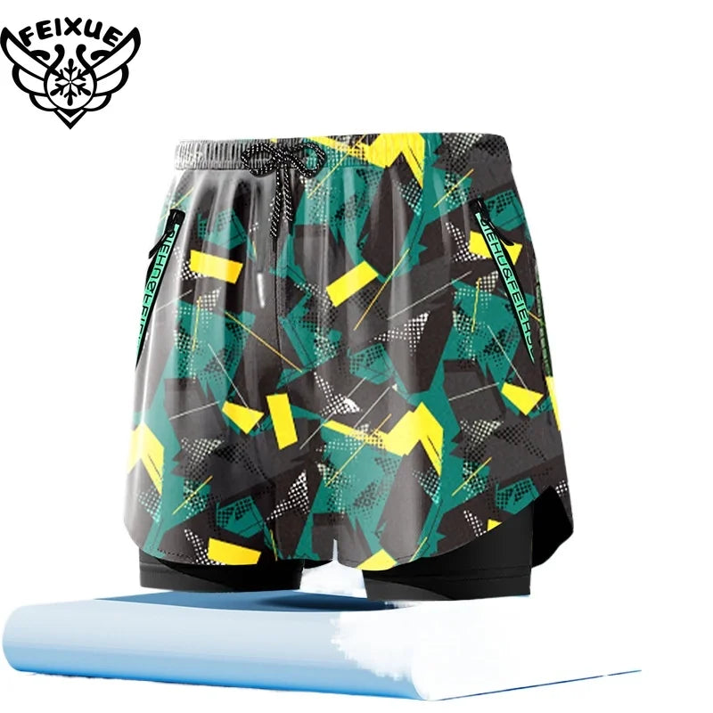 شورت سباحة رجالي للشاطئ بمقاسات كبيرة