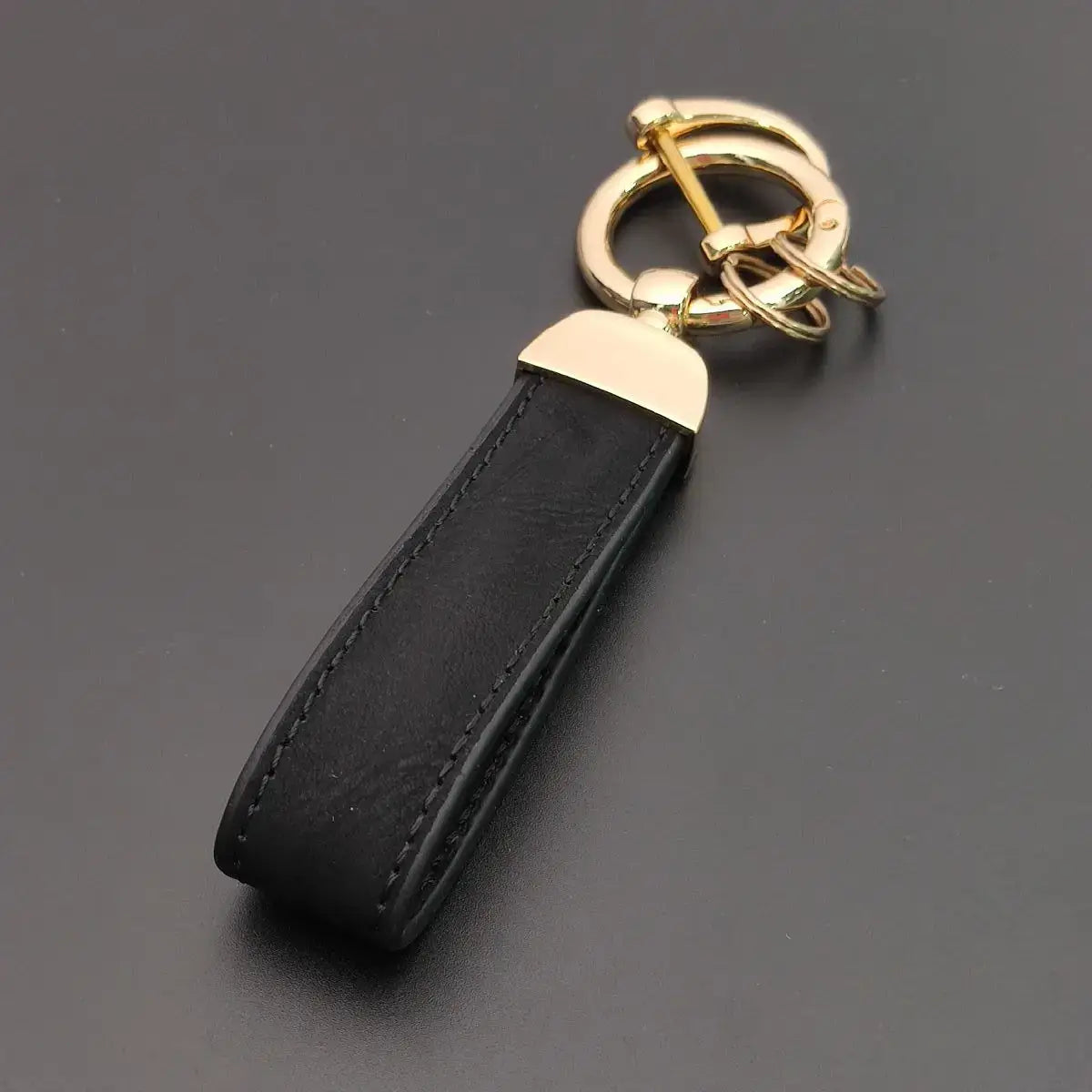 Custom Name Logo Leather Keychain