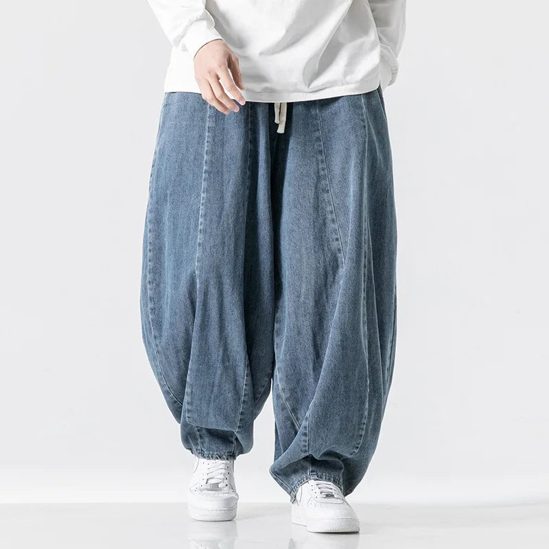 Men's Plus Size Japanese Retro Pants – Wide Leg