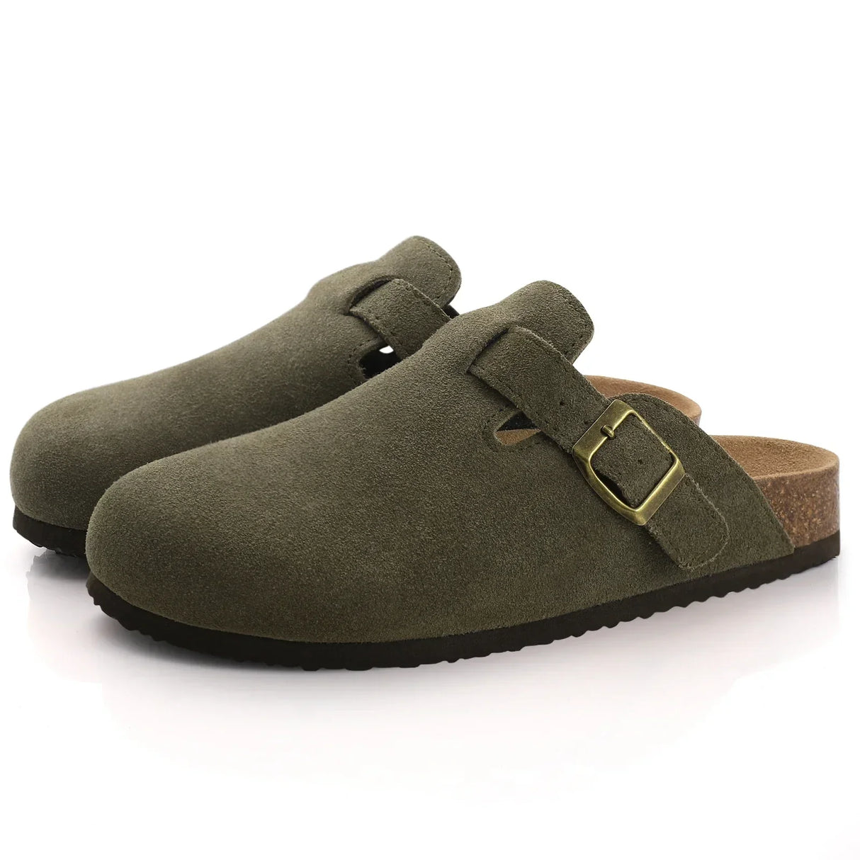 Men Suede Cork Mules