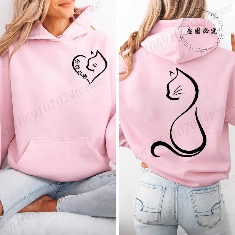 Women's Cat Lover Fleece Sweatshirt