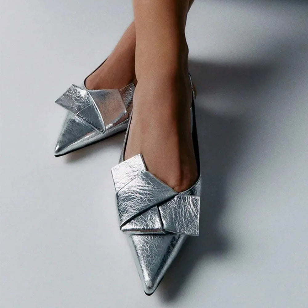 حذاء باليه جيلي فلات نسائي بمقدمة مربعة