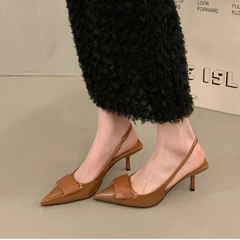 Pointed Toe Slingback Heels – Summer 2025