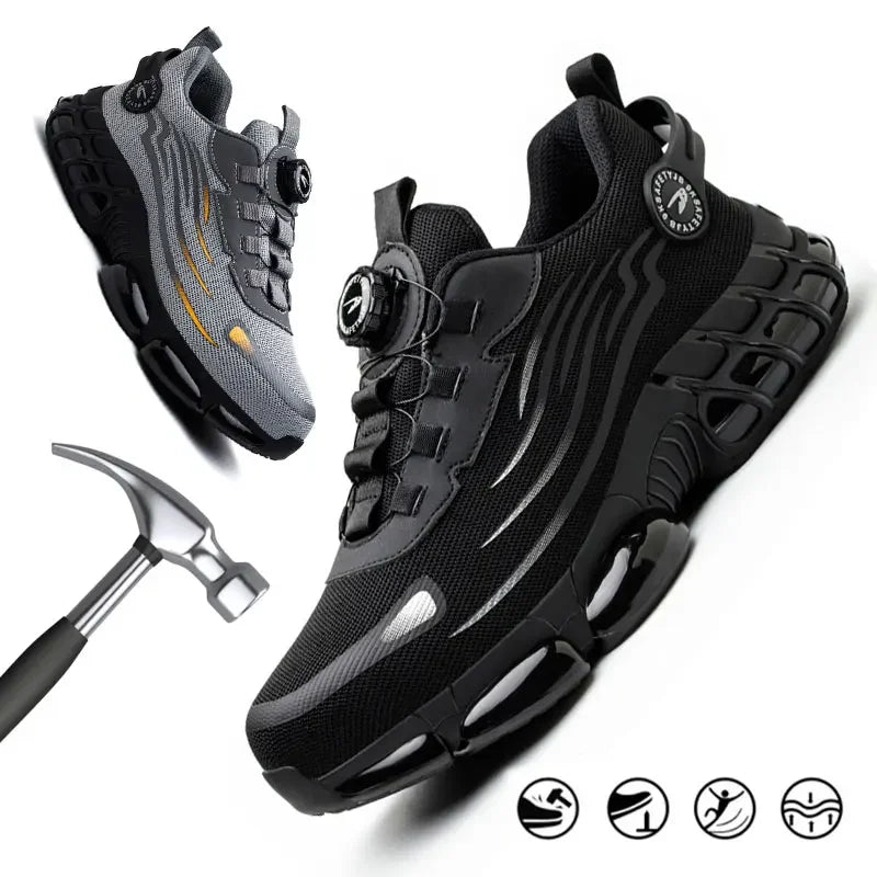 Women Safety Shoes White Lightweight Sneakers