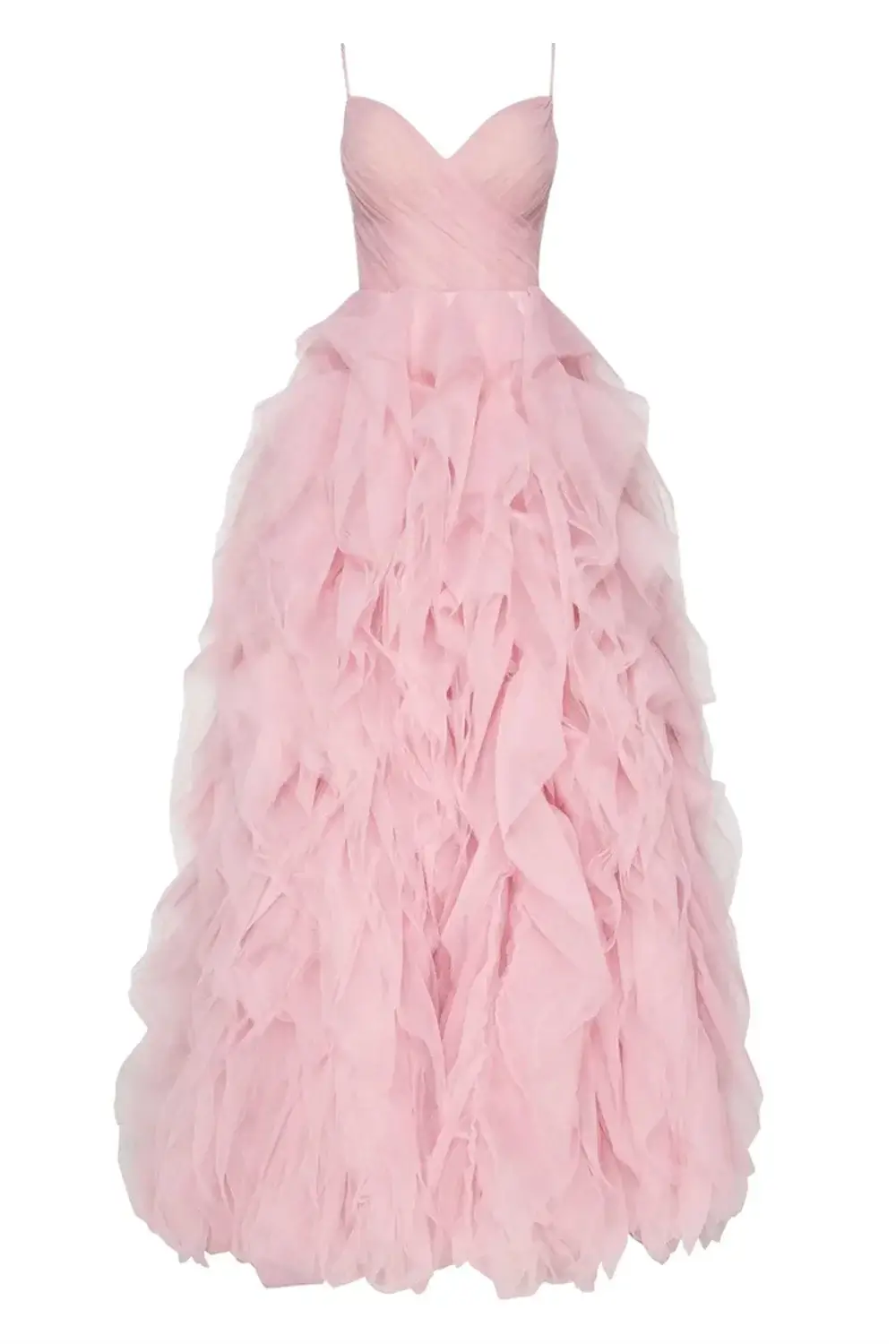 فستان أميرة نسائي للحفلات الراقصة بأشرطة رفيعة منتفخة