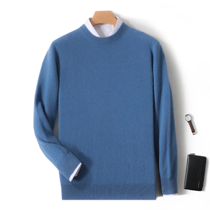 Men's Merino Wool Round Neck Sweater