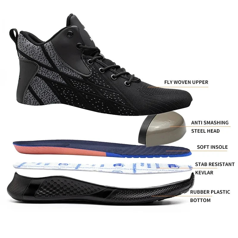 أحذية أمان عالية الجودة للرجال غير قابلة للتدمير