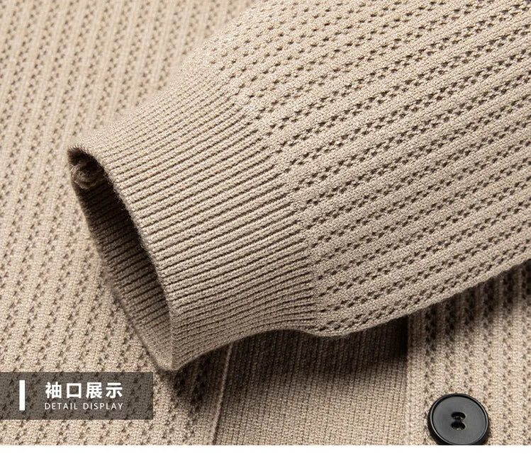 Men V-Neck Cardigan Sweater