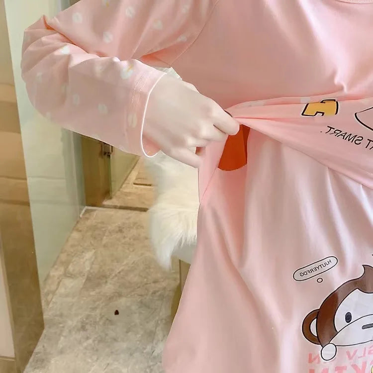 Postpartum & Nursing Pajamas Set