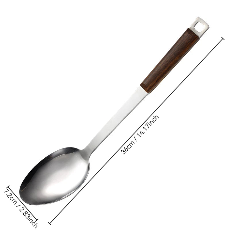 Wooden Handle Wok Spatula & Cooking Utensils