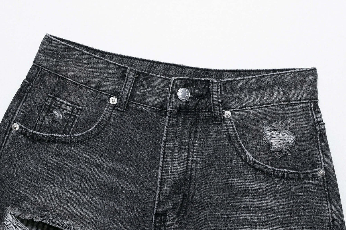 Women High Waist Denim Shorts