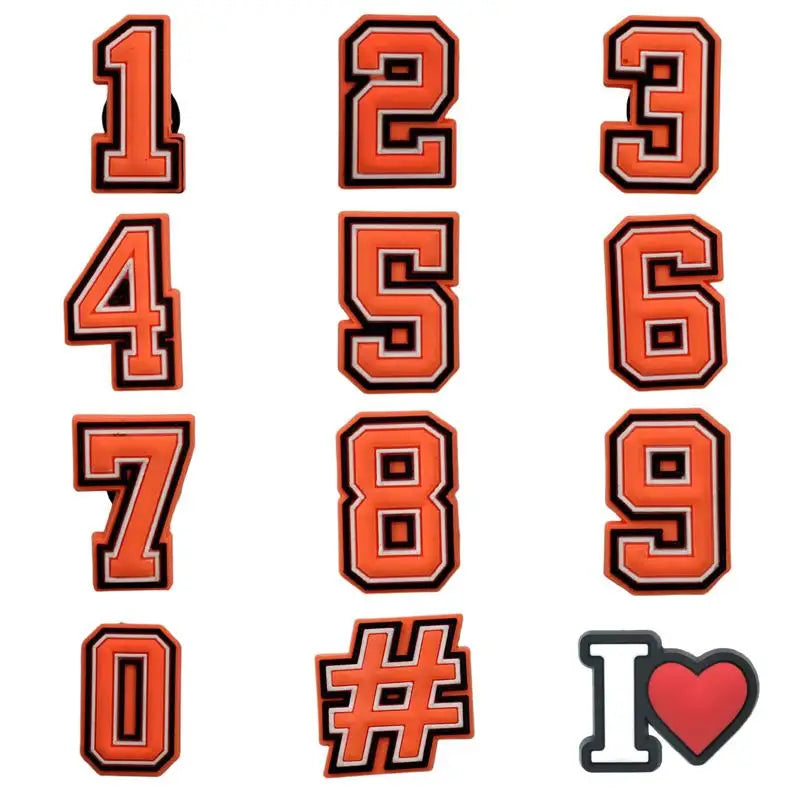 Women Number Shoe Charms Crocs Accessories