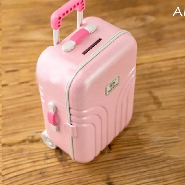 BABI Boy Clothes Creative Mini Suitcase in pink, designed for babies aged 0-6 months, perfect for stylish travel.