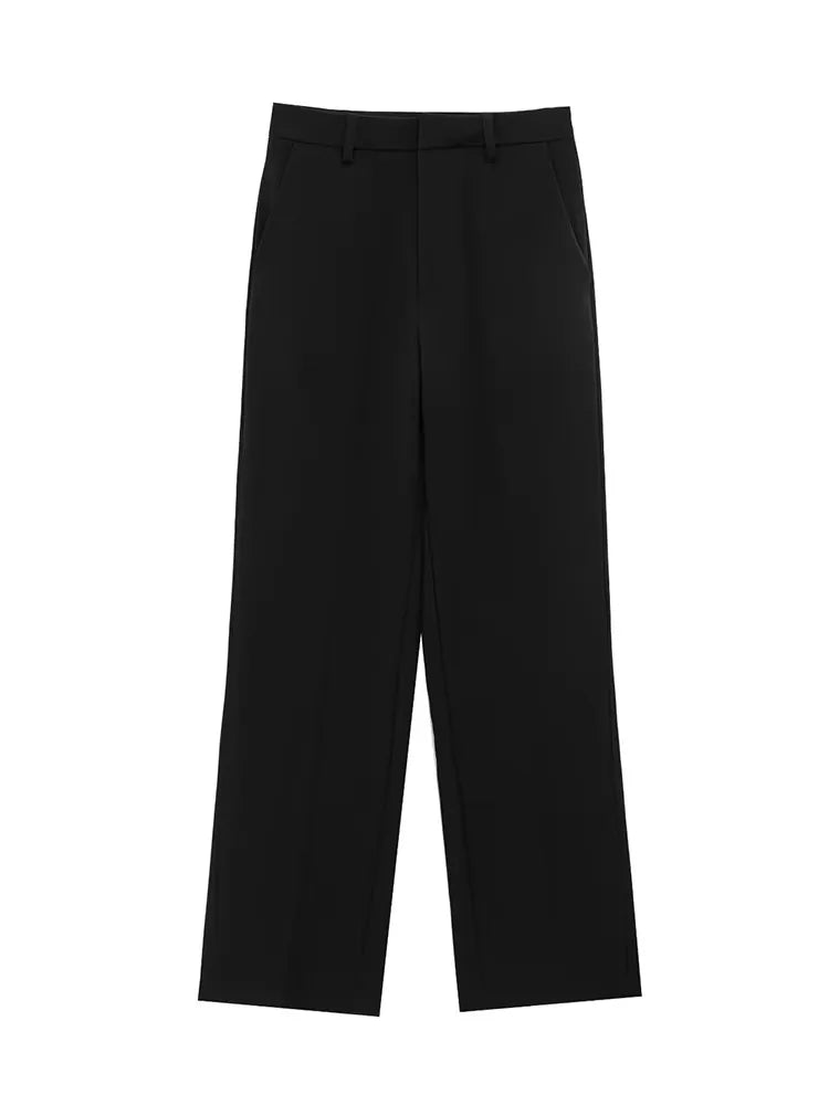 Lapel Zip Wide Leg Pant Set