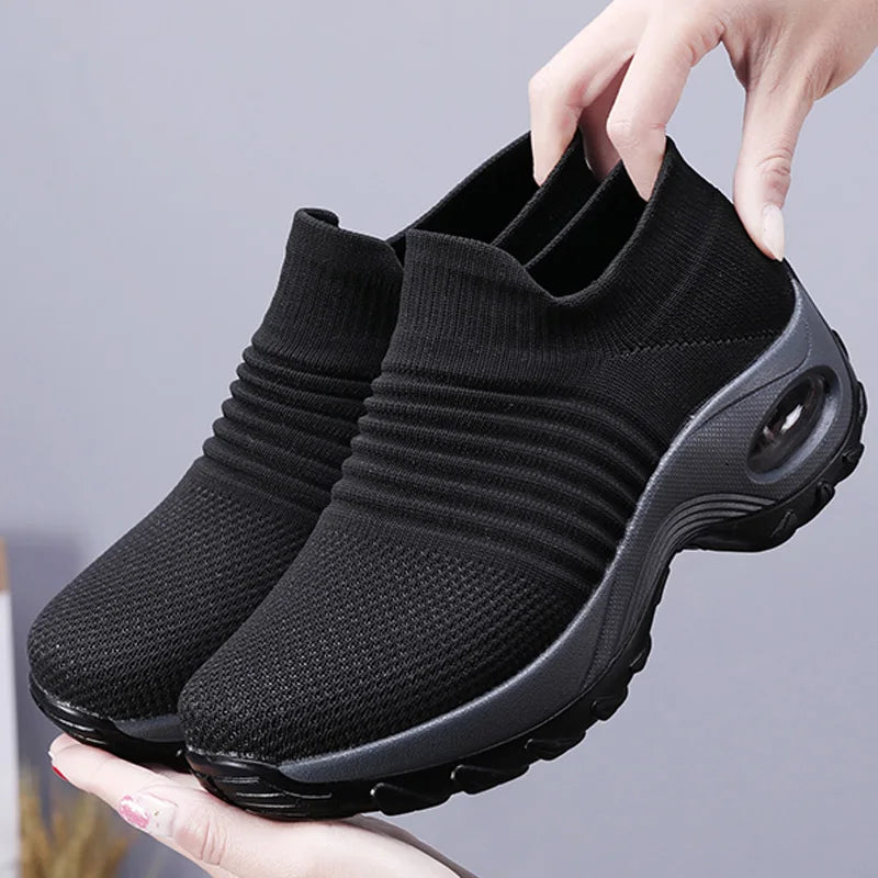 Women Sneakers Breathable Mesh Platform Shoes