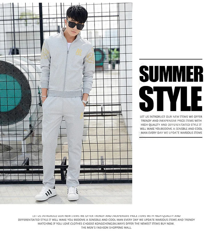 Men’s Plus Size Autumn Tracksuit Set