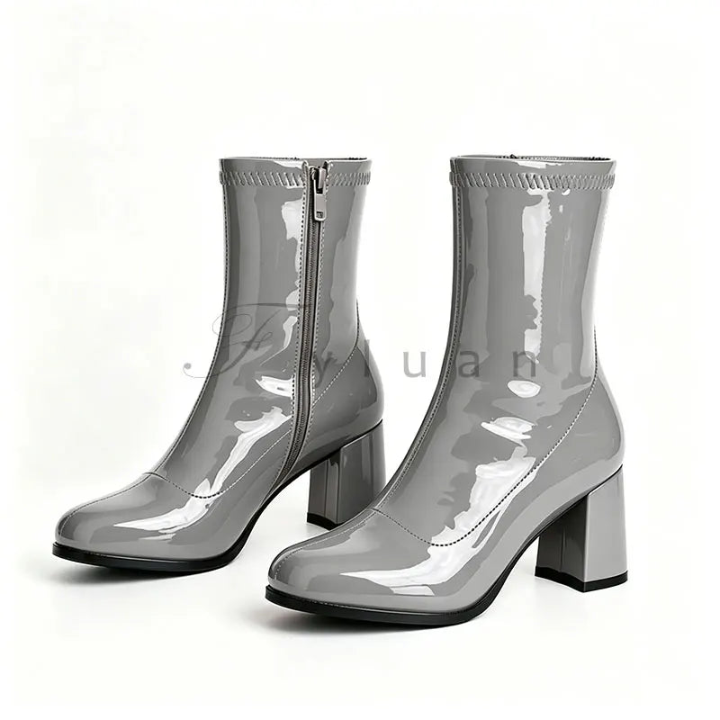 Classic Block Heel Ankle Boots