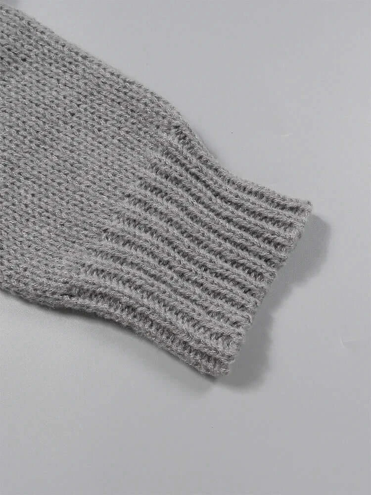 سترة طويلة محبوكة للنساء بمقاسات كبيرة